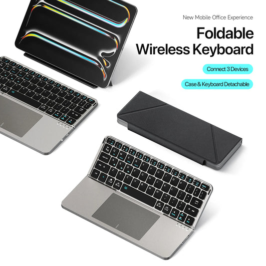 Foldable Bluetooth Touchpad Keyboard