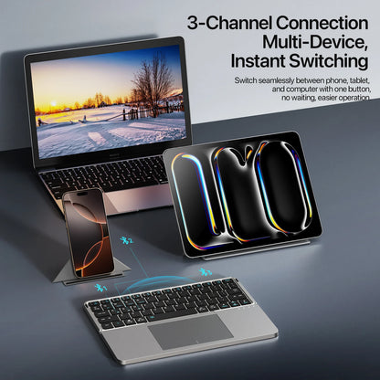 Foldable Bluetooth Touchpad Keyboard