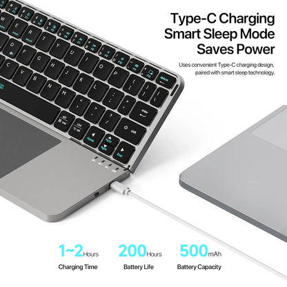 Foldable Bluetooth Touchpad Keyboard