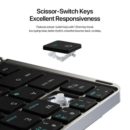 Foldable Bluetooth Touchpad Keyboard